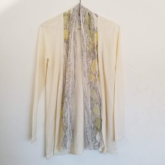 NEW Soft Surroundings Silk Trim Wool Open Cardigan - Picture 3 of 7